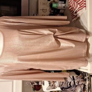 D womens Sami & Jo solid pink stretch 3/4 sleeve regular size top XL. EUC